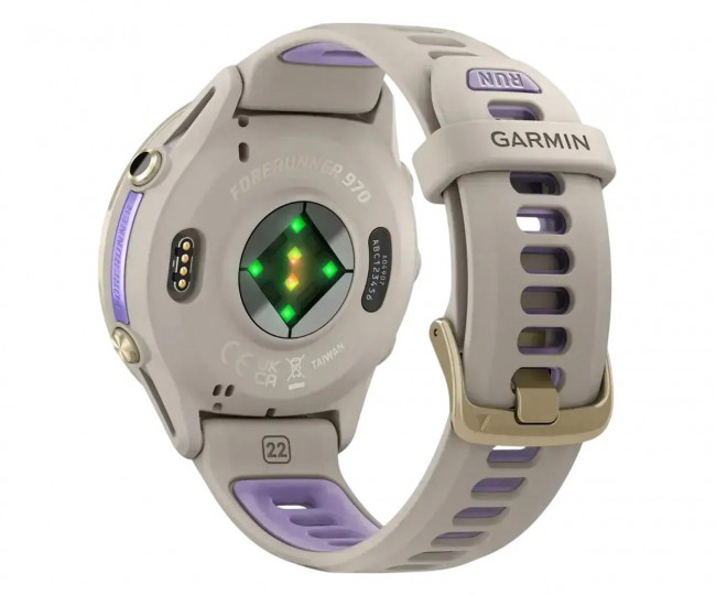 Смарт-годинник Garmin Forerunner 970 Soft Gold Titanium w. French Gray C. and French Gray/T. Indigo Band (010-02969-02/12/
